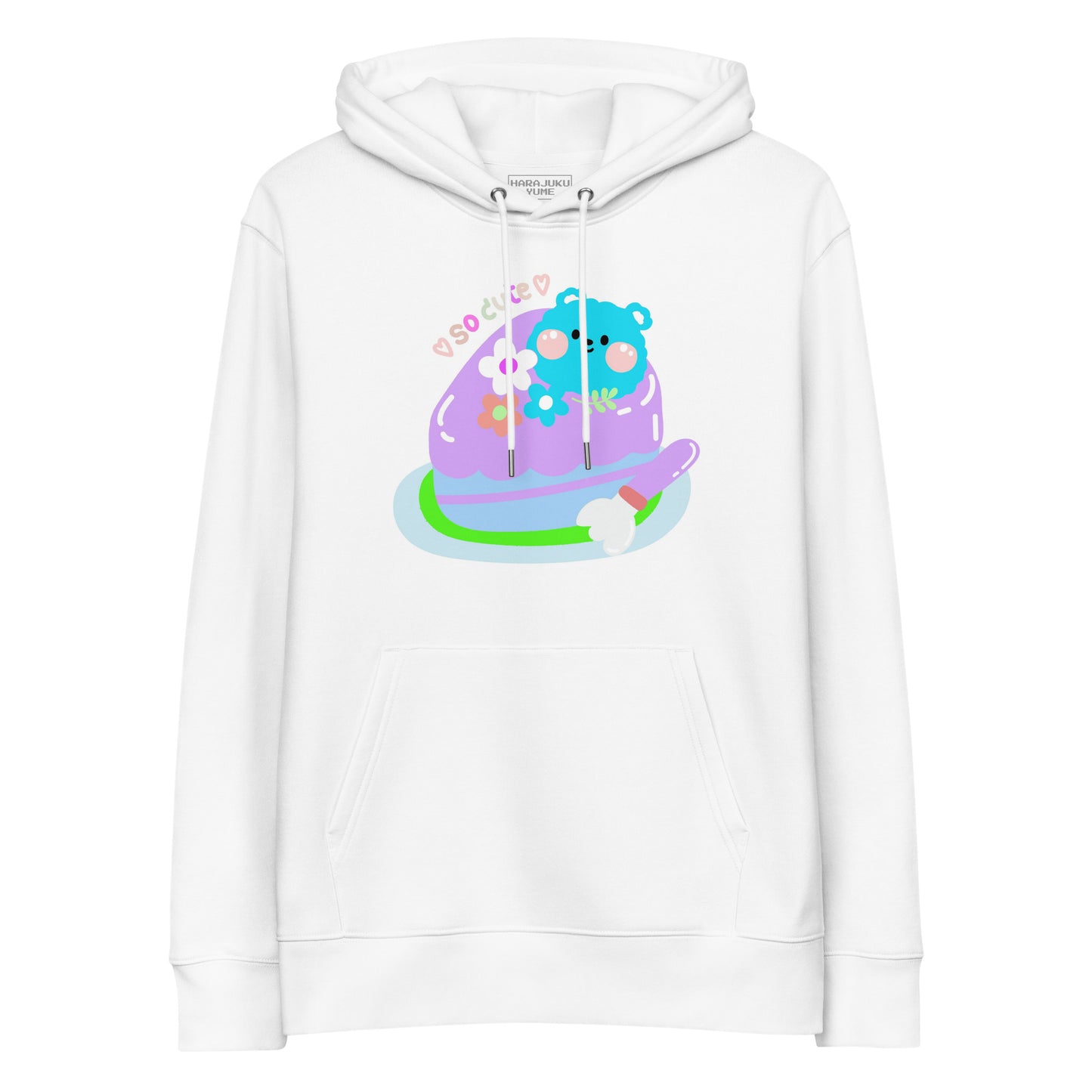 Bear yume kawaii unisex organic cotton hoodie