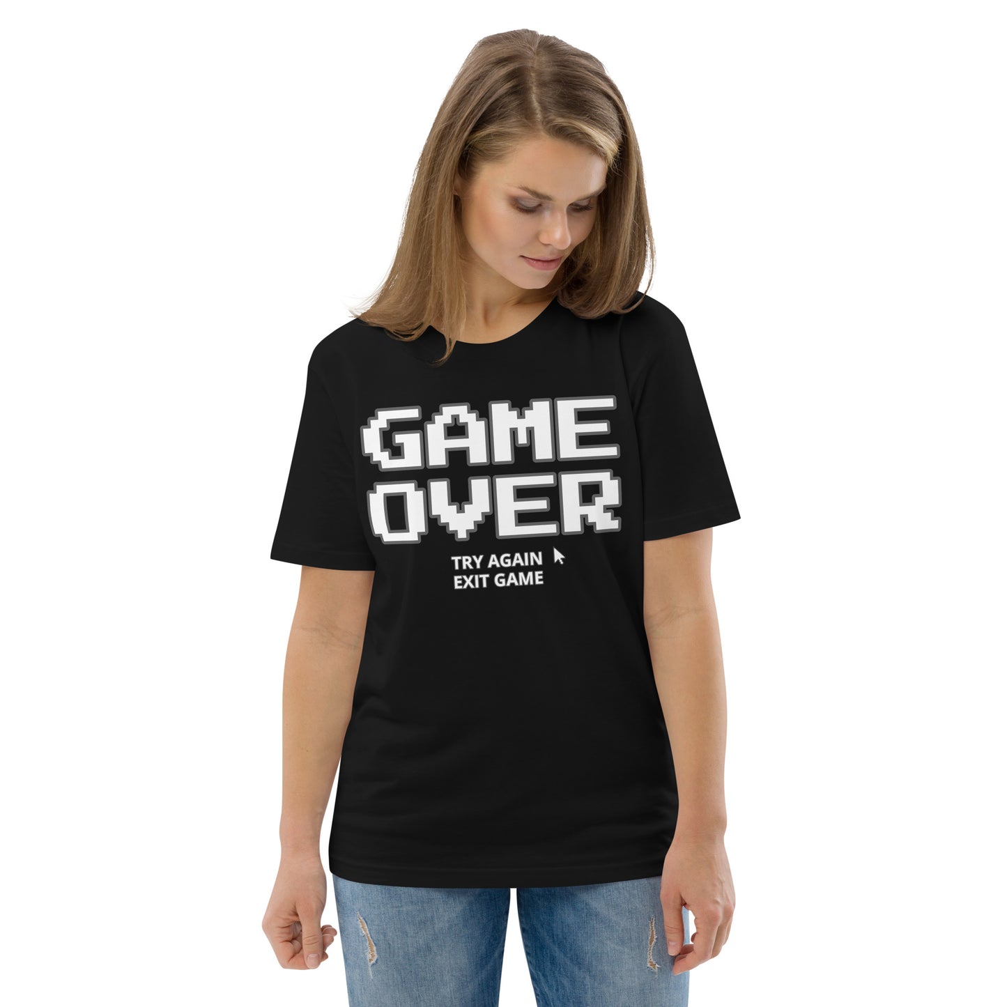 Game over gamer unisex organic cotton t-shirt