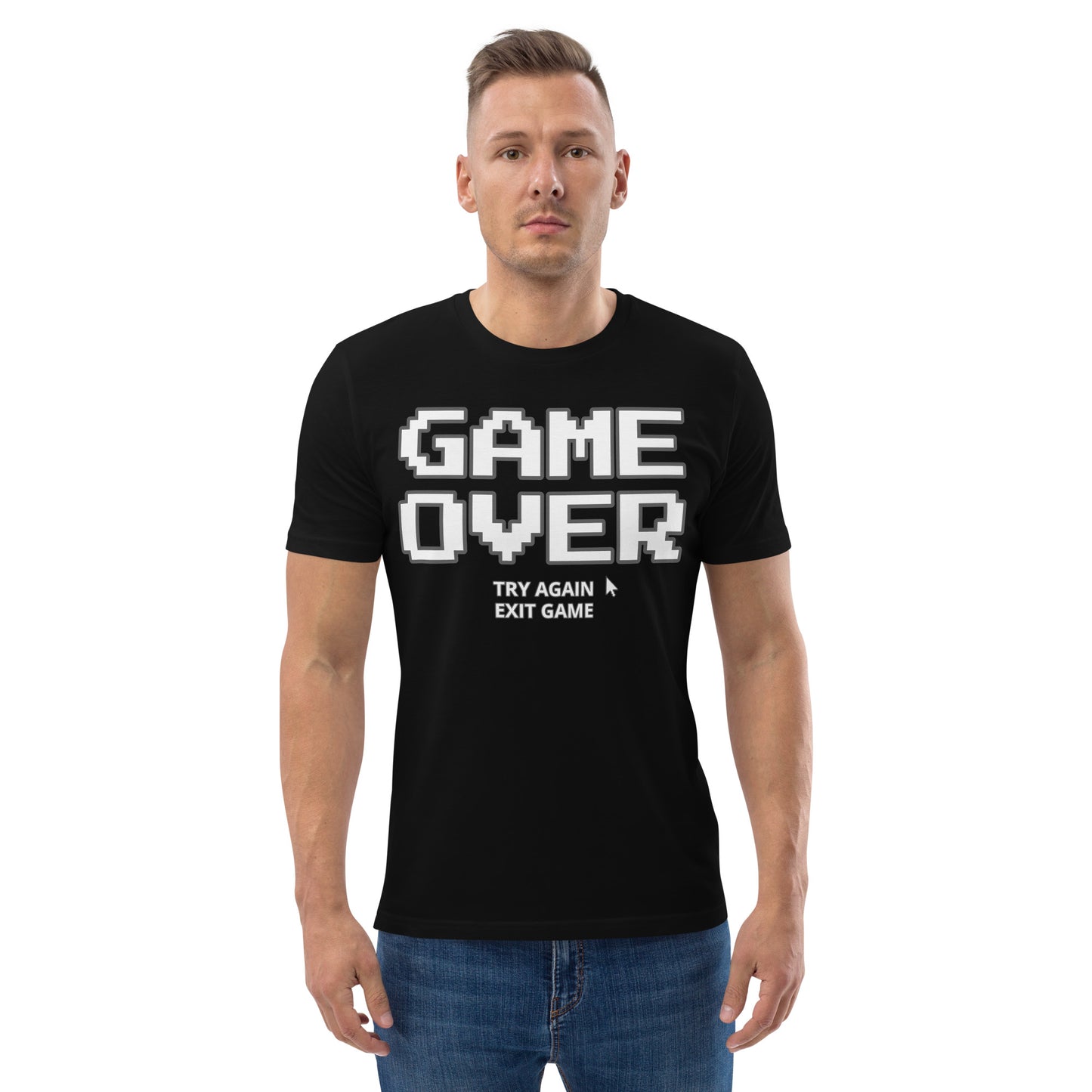 Game over gamer unisex organic cotton t-shirt