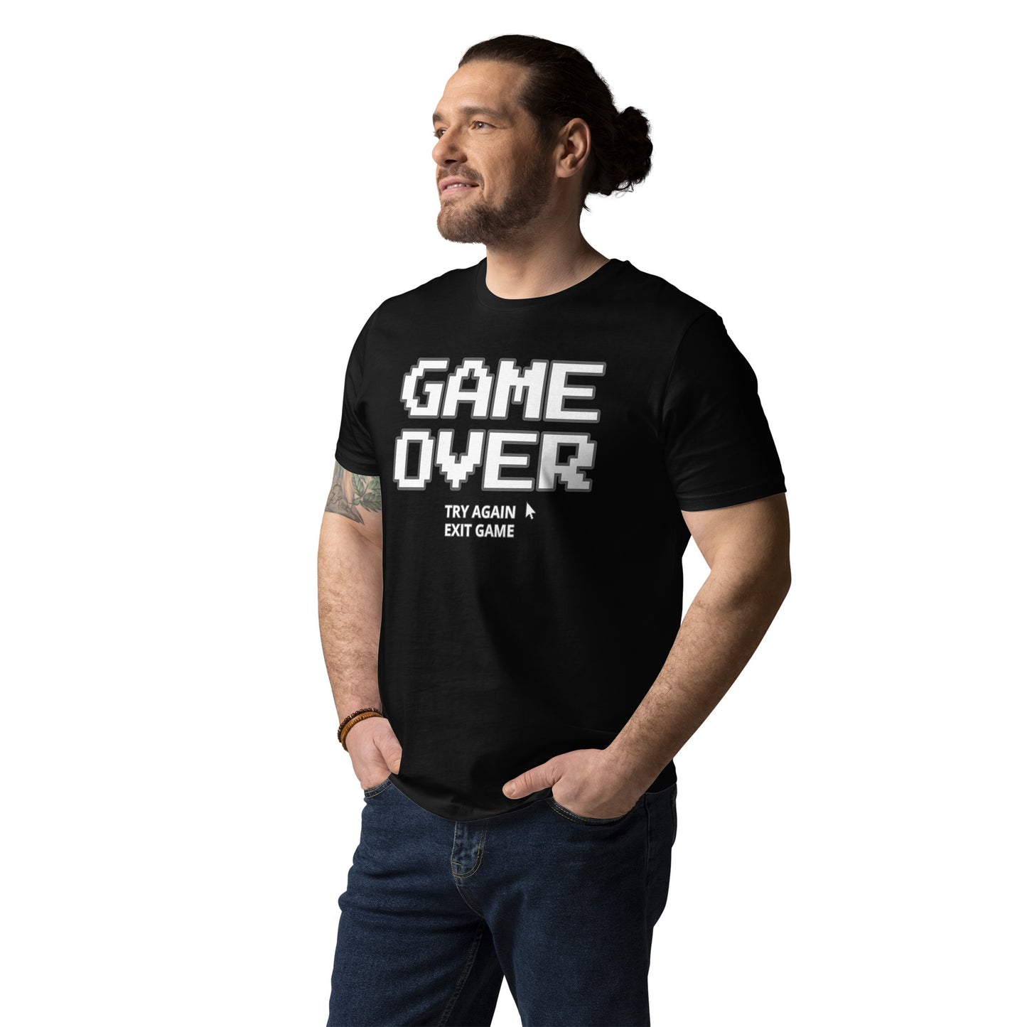 Game over gamer unisex organic cotton t-shirt