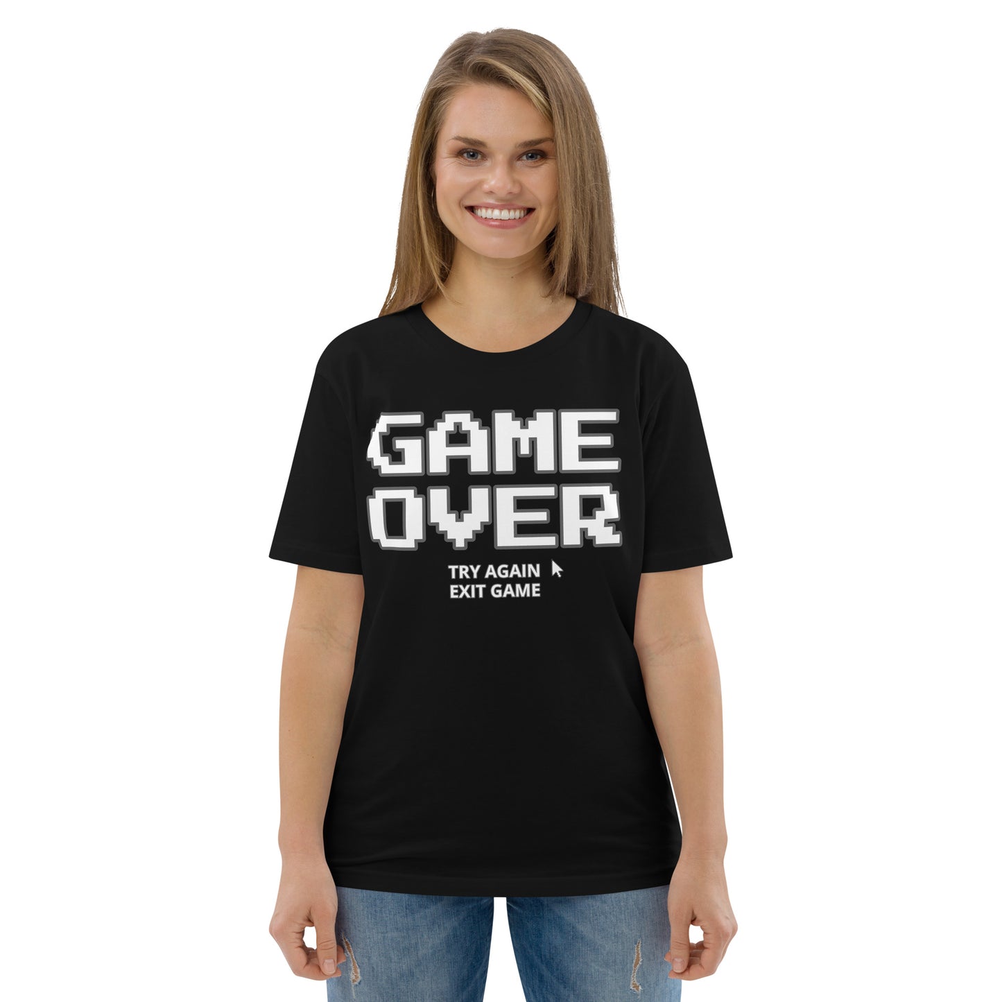 Game over gamer unisex organic cotton t-shirt