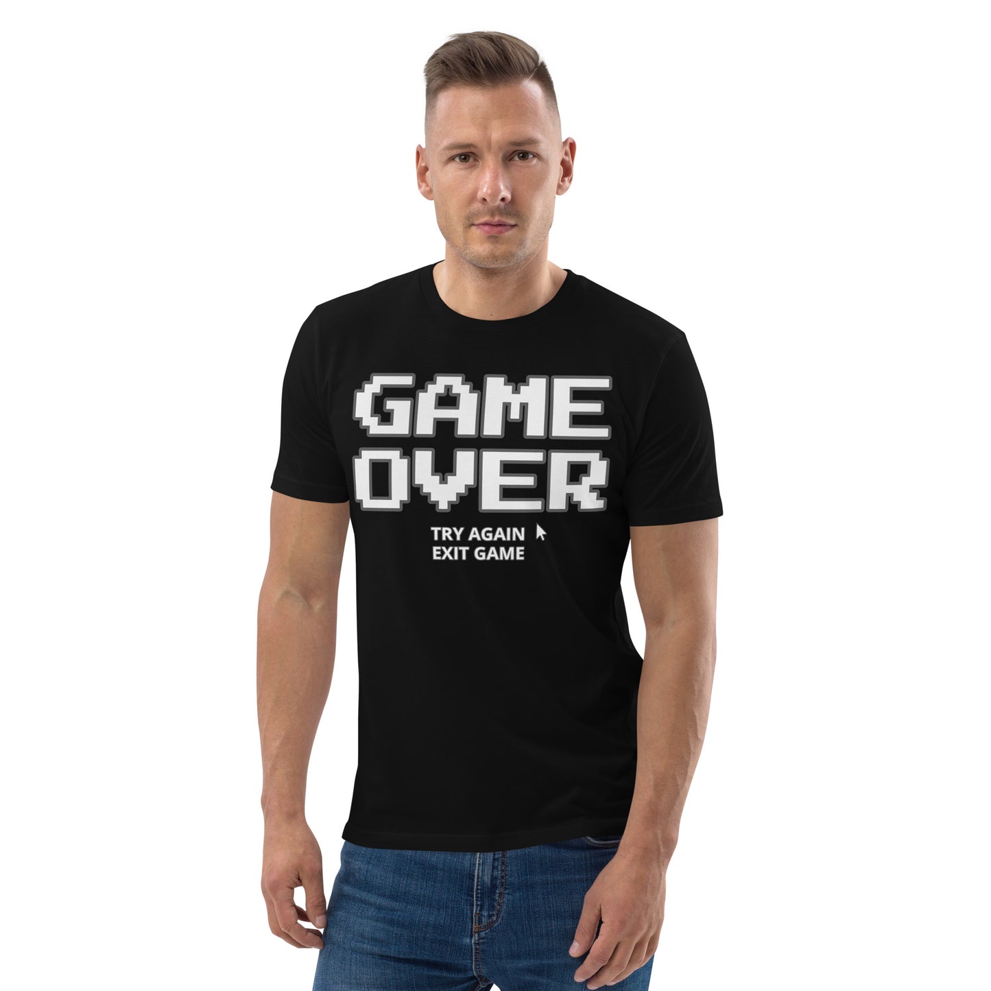 Game over gamer unisex organic cotton t-shirt