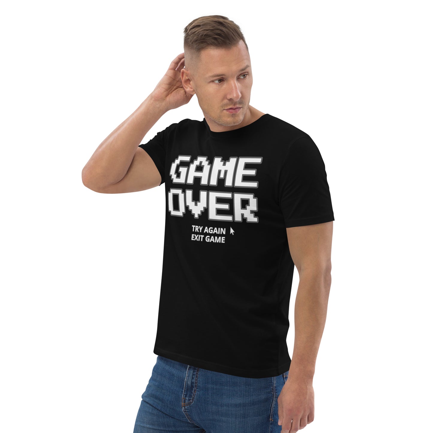 Game over gamer unisex organic cotton t-shirt