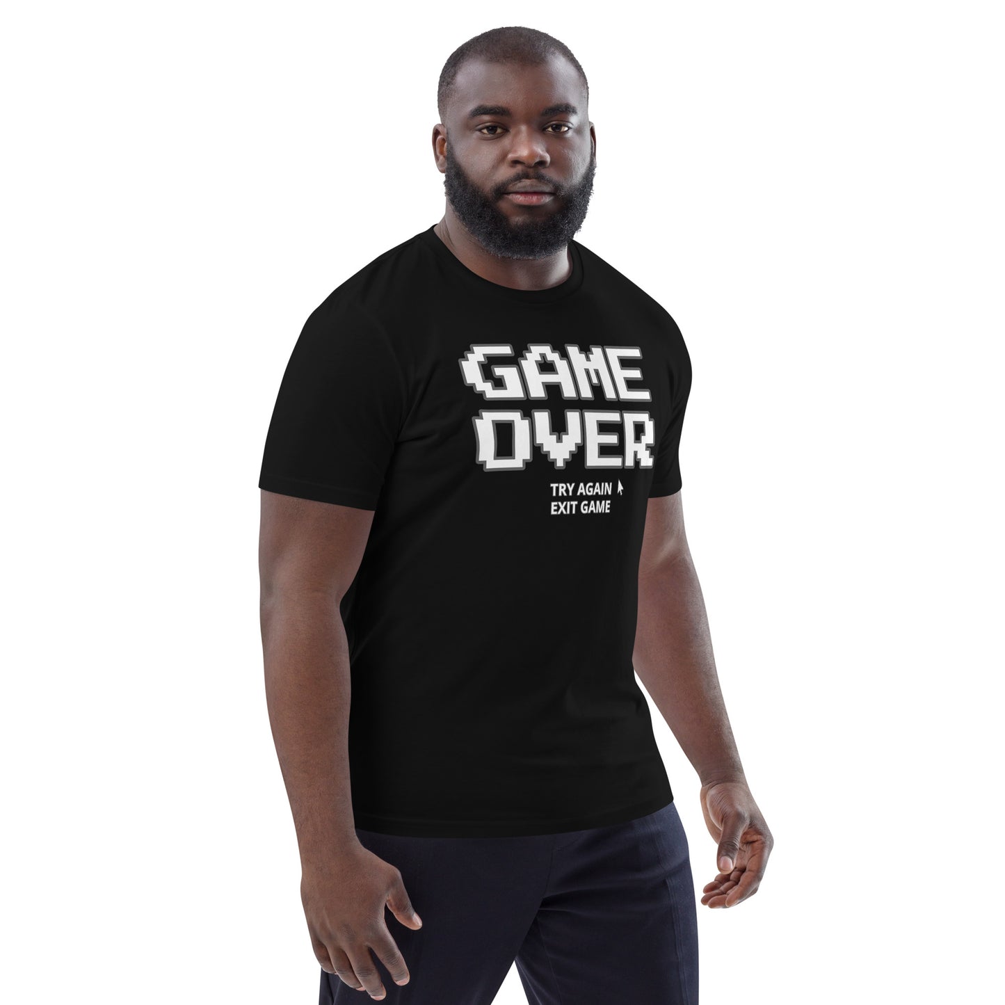 Game over gamer unisex organic cotton t-shirt