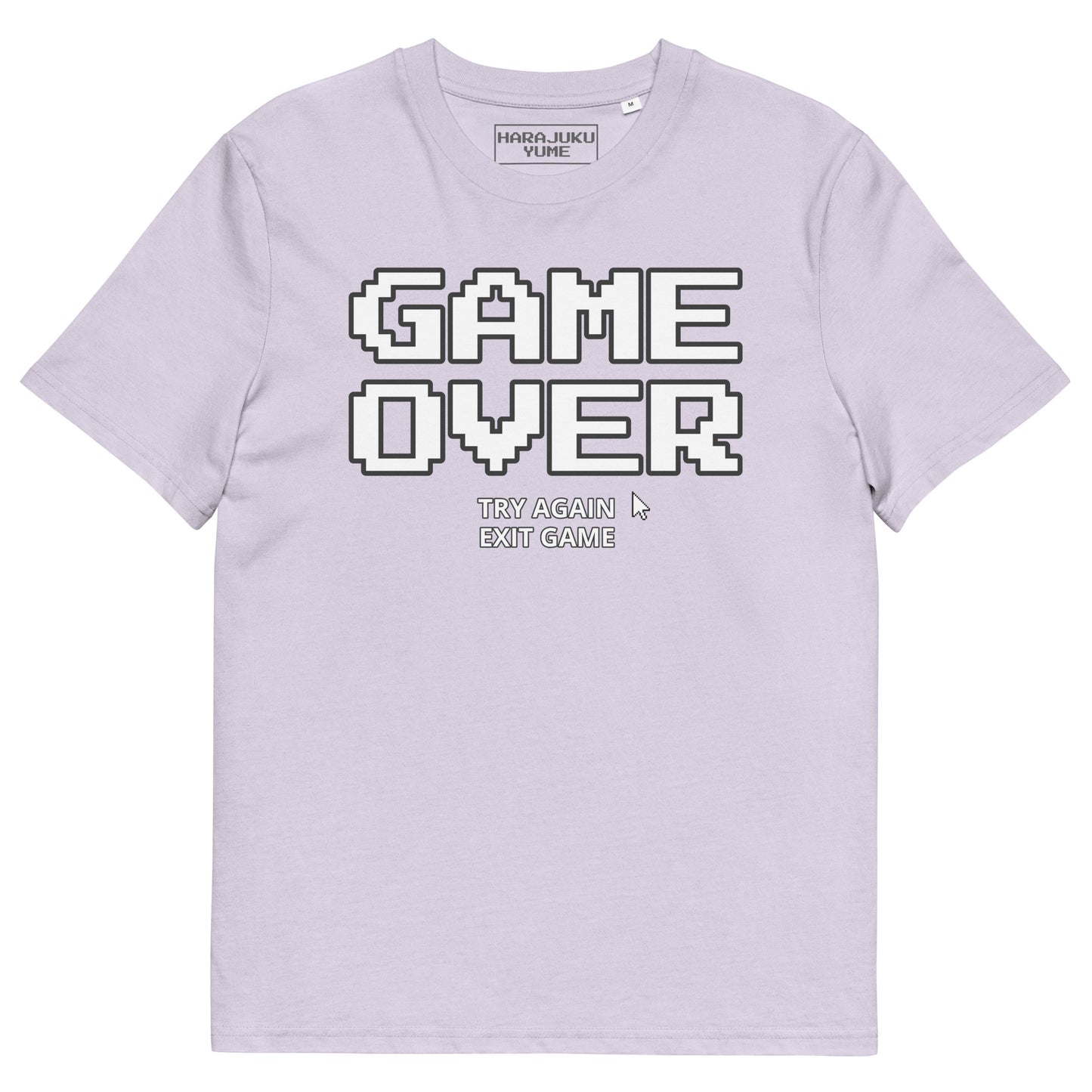 Game over gamer unisex organic cotton t-shirt