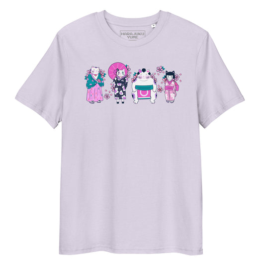 Cat matsuri yume kawaii unisex organic cotton t-shirt