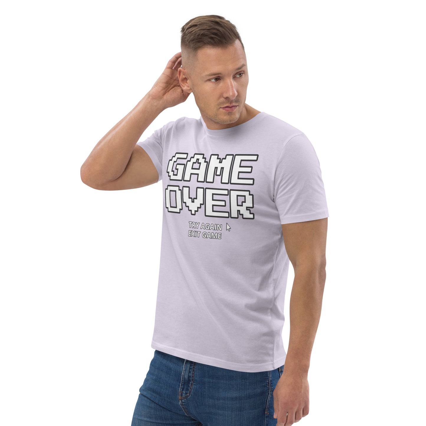 Game over gamer unisex organic cotton t-shirt