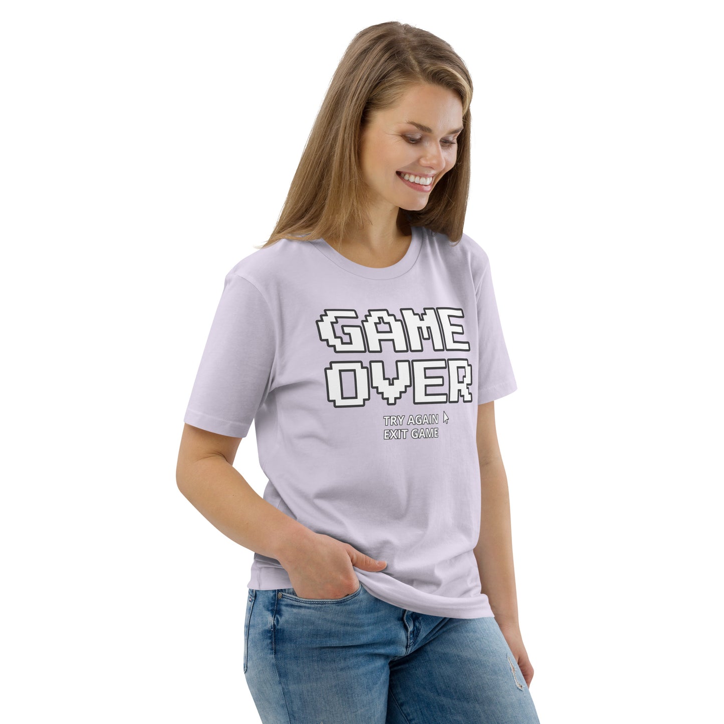 Game over gamer unisex organic cotton t-shirt