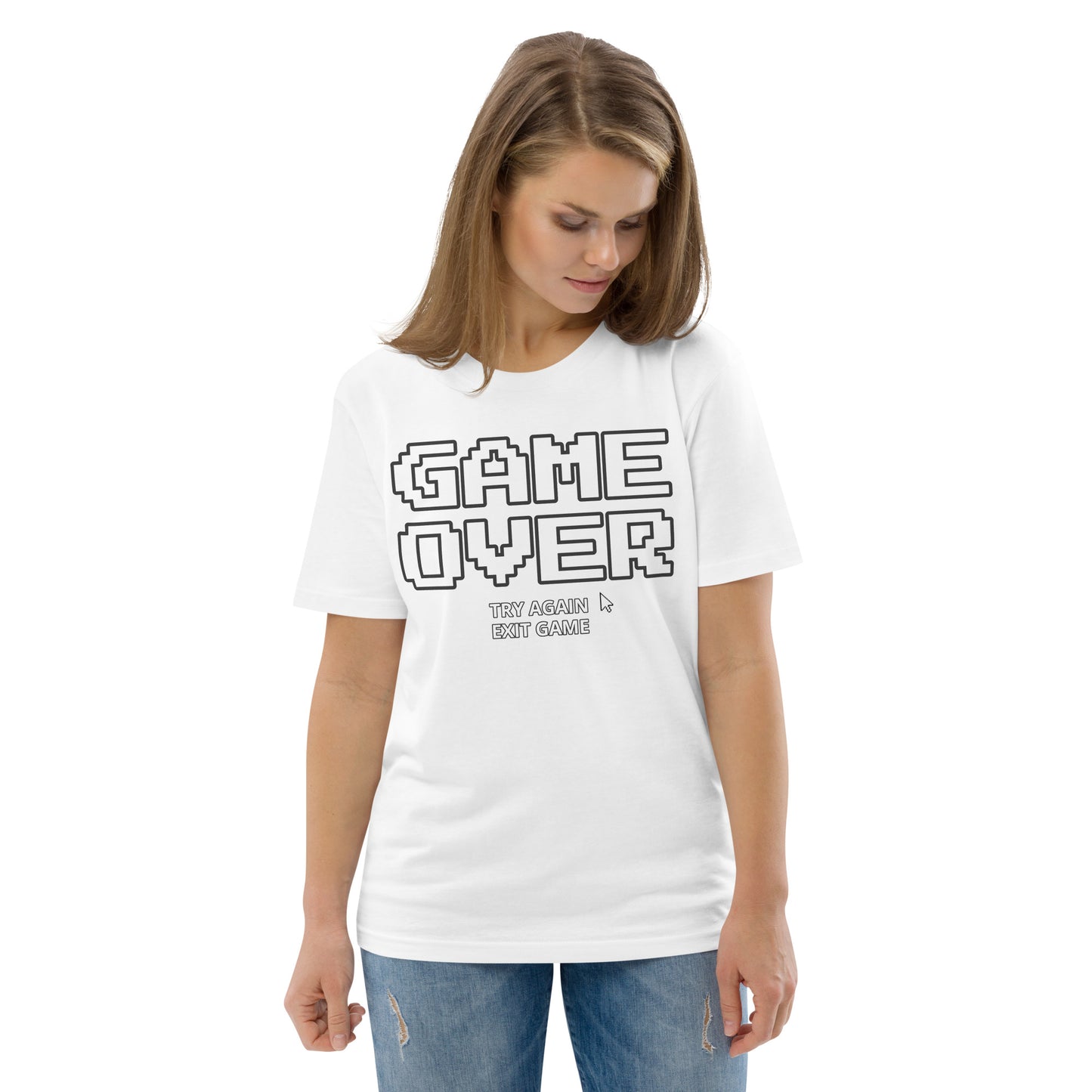 Game over gamer unisex organic cotton t-shirt