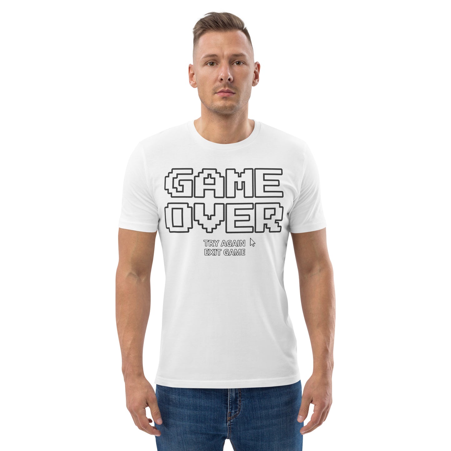 Game over gamer unisex organic cotton t-shirt