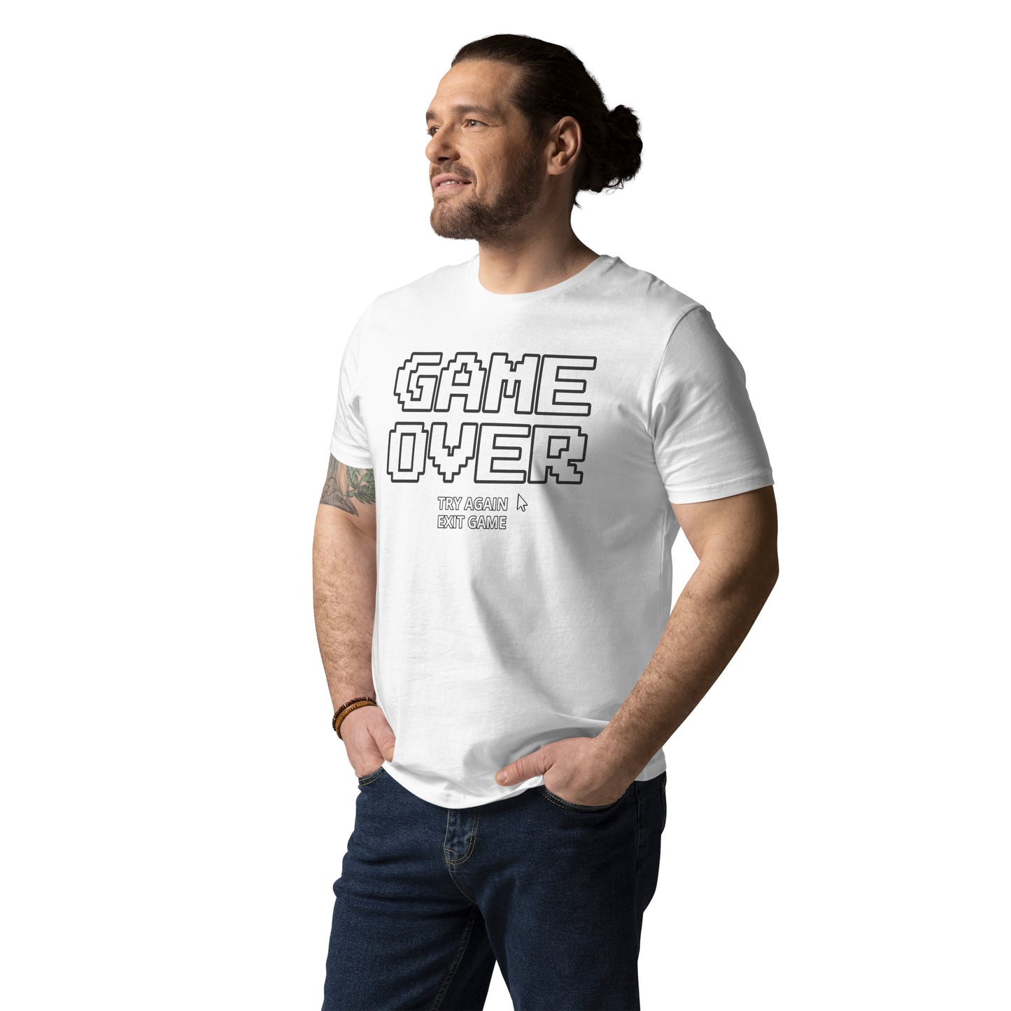 Game over gamer unisex organic cotton t-shirt