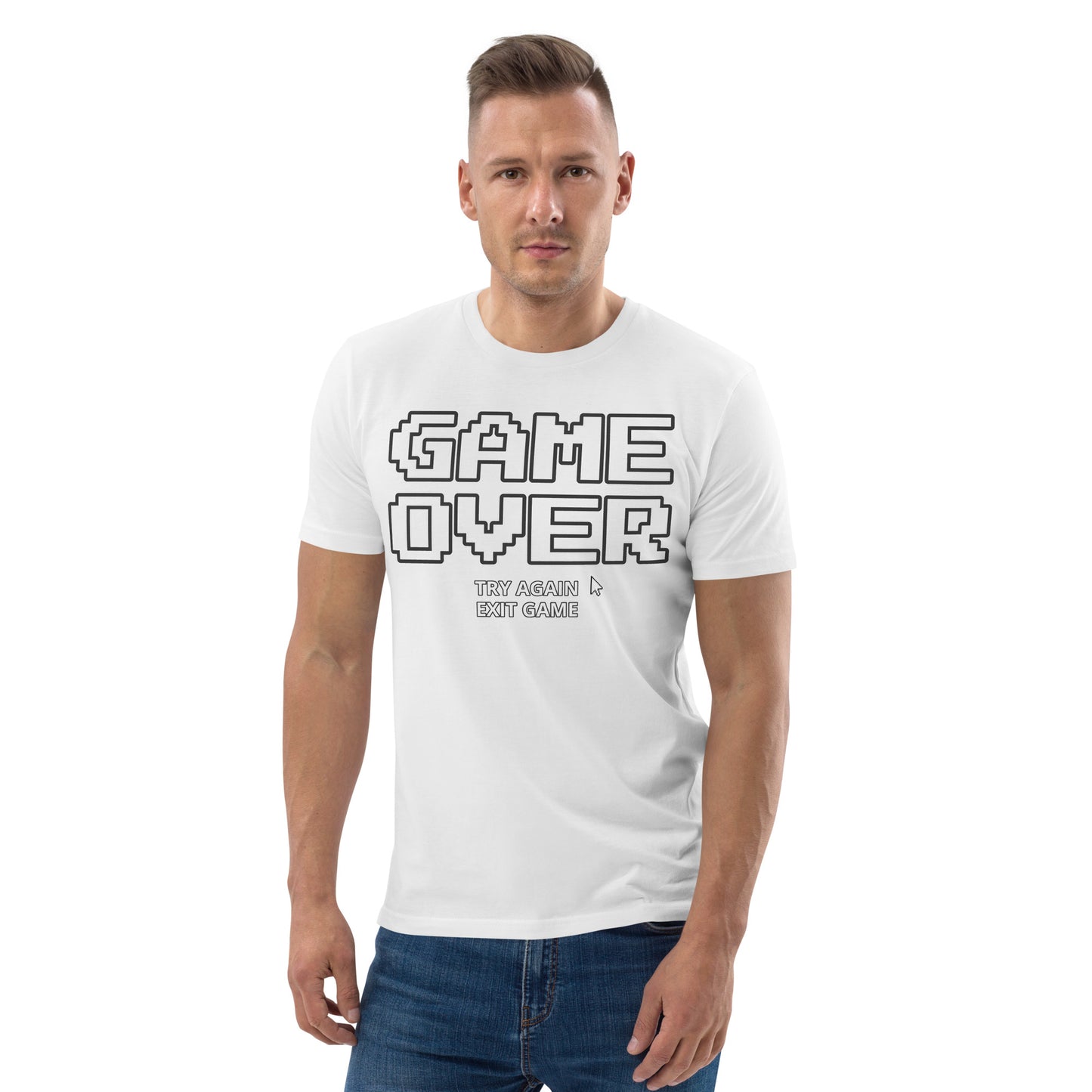 Game over gamer unisex organic cotton t-shirt