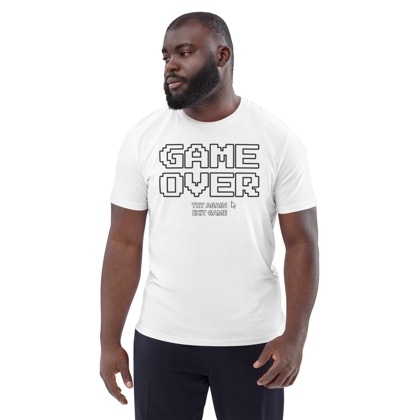 Game over gamer unisex organic cotton t-shirt