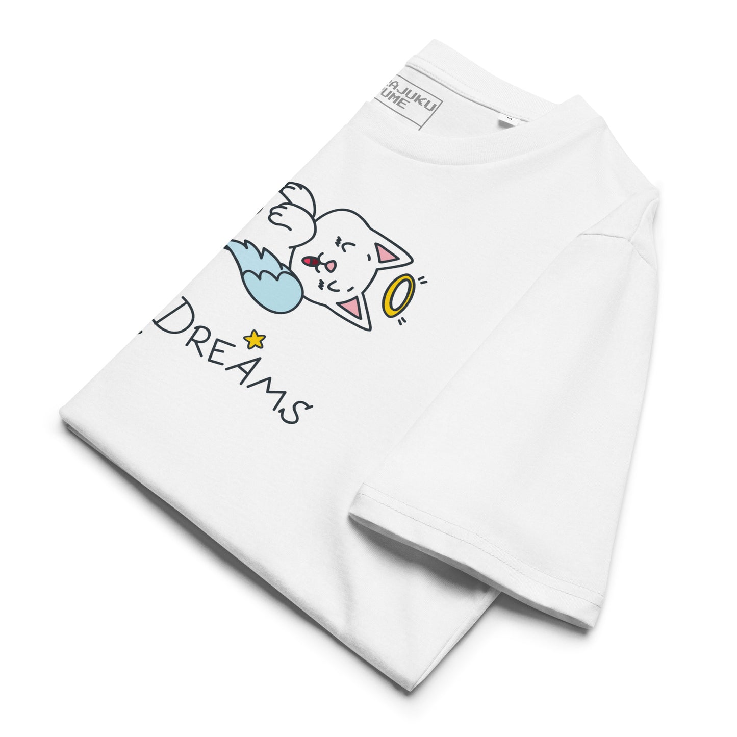 Cat angel tenshi kaiwai unisex organic cotton t-shirt