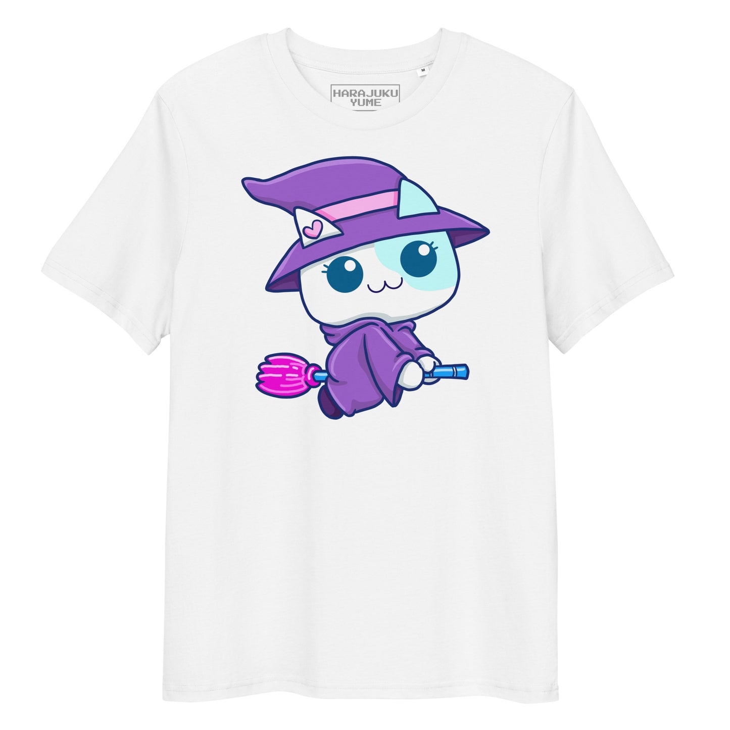 Cat witch yume kawaii unisex organic cotton t-shirt