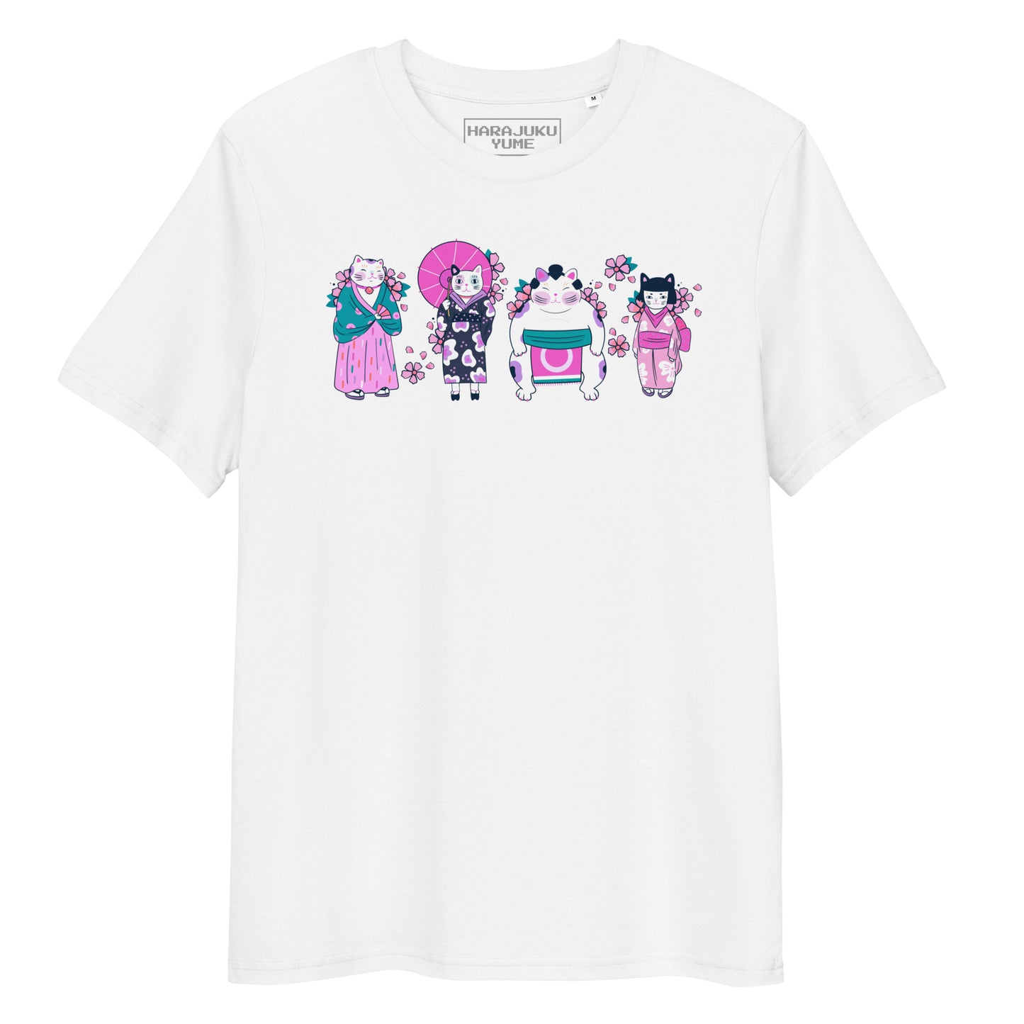 Cat matsuri yume kawaii unisex organic cotton t-shirt