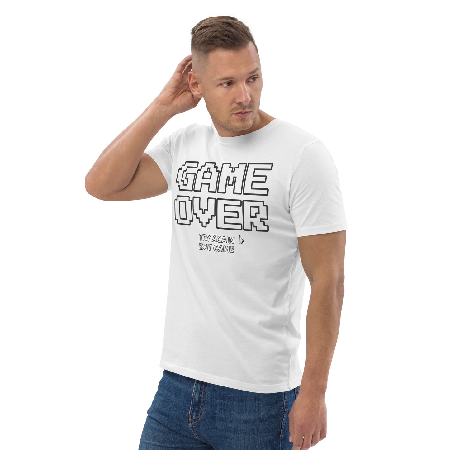 Game over gamer unisex organic cotton t-shirt